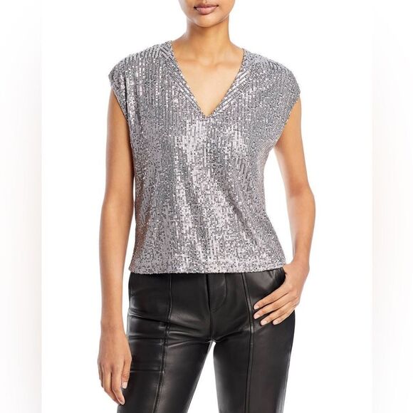 AQUA Sequin Shell Top *NEW* - Picture 1 of 12